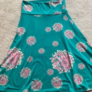 XS LuLaRoe Azure skirt peonies